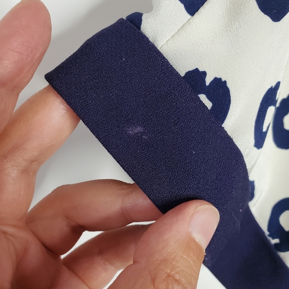 Vintage white and blue t-shirt with "O" print - Picture 13 of 13